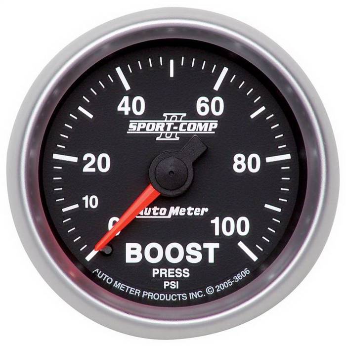 AutoMeter - AutoMeter Sport-Comp II Mechanical Boost Gauge 3606