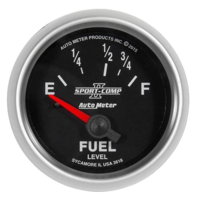 AutoMeter - AutoMeter Sport-Comp II Electric Fuel Level Gauge 3618