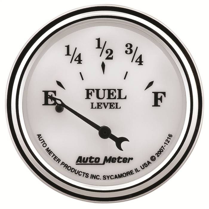 AutoMeter - AutoMeter Old Tyme White II Fuel Level Gauge 1216