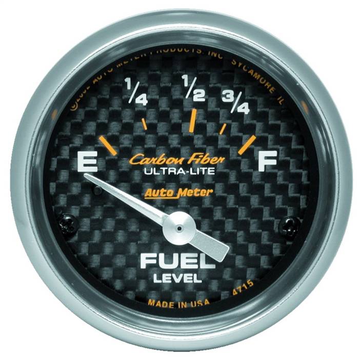 AutoMeter - AutoMeter Carbon Fiber Electric Fuel Level Gauge 4715