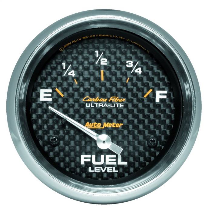 AutoMeter - AutoMeter Carbon Fiber Electric Fuel Level Gauge 4816
