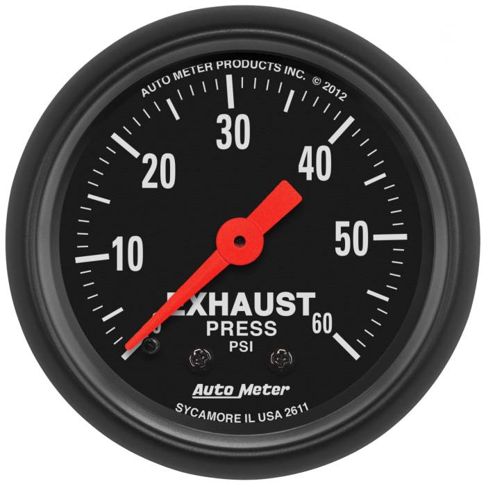 AutoMeter - AutoMeter Z-Series Exhaust Pressure Gauge 2611