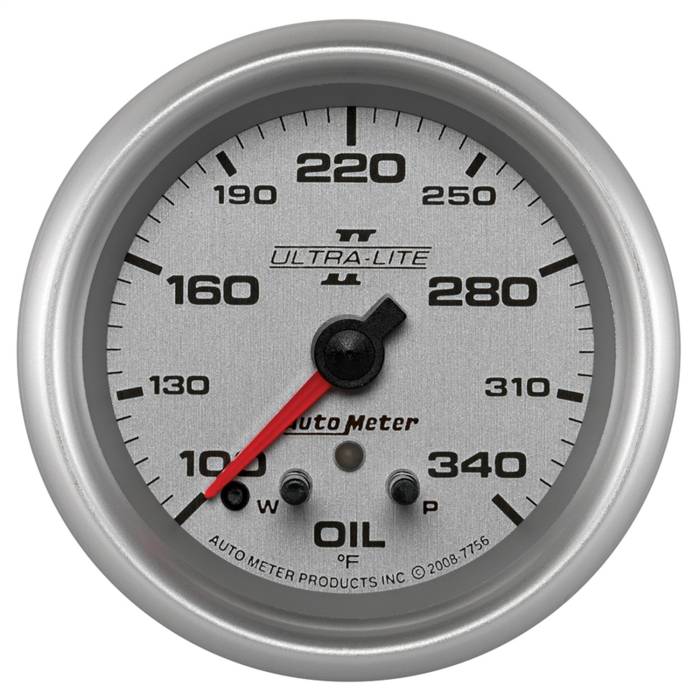 AutoMeter - AutoMeter Ultra-Lite II Electric Oil Temperature Gauge 7756
