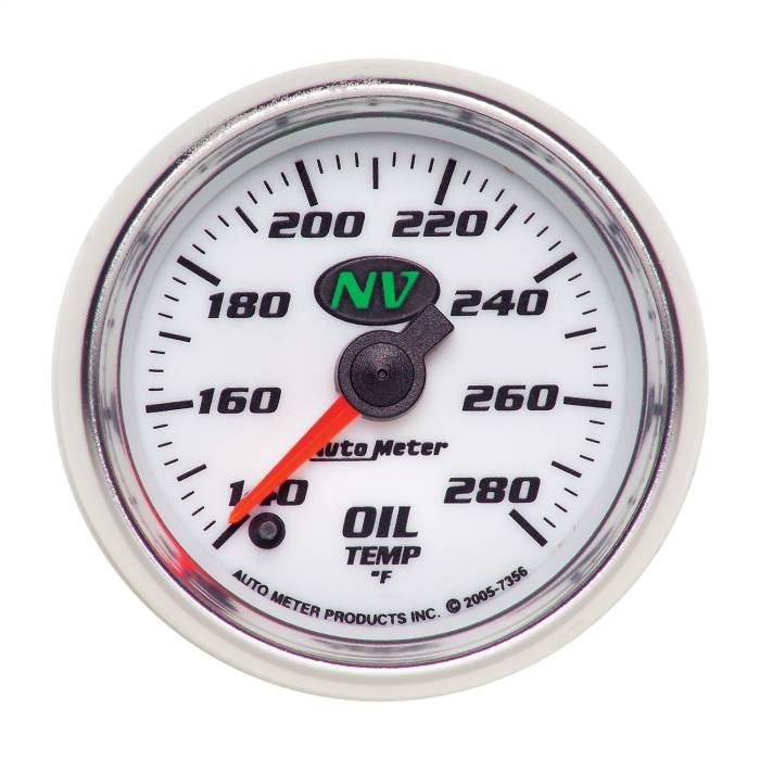 AutoMeter - AutoMeter NV Electric Oil Temperature Gauge 7356
