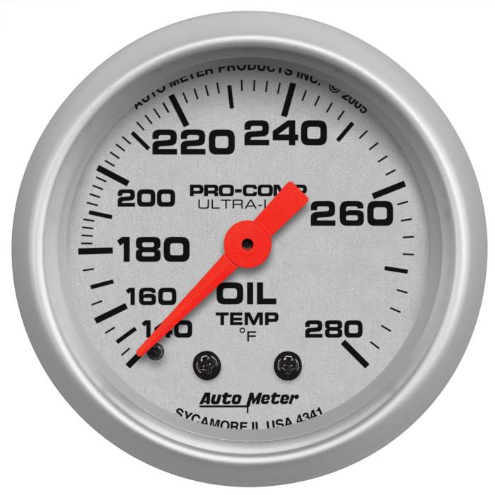 AutoMeter - AutoMeter Ultra-Lite Mechanical Oil Temperature Gauge 4341