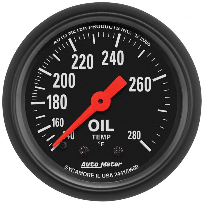 AutoMeter - AutoMeter Z-Series Mechanical Oil Temperature Gauge 2609