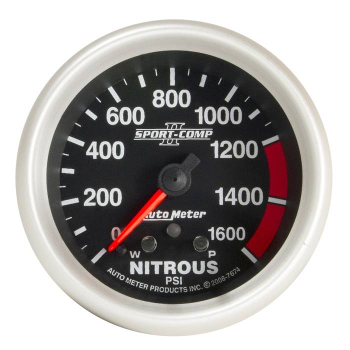 AutoMeter - AutoMeter Sport-Comp II Electric Nitrous Pressure Gauge 7674