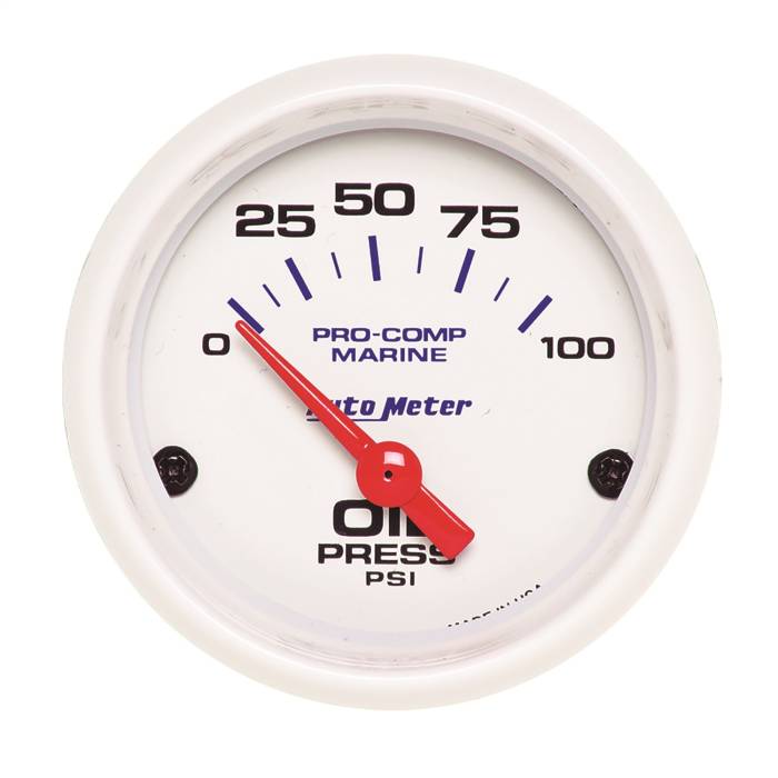 AutoMeter - AutoMeter Marine Electric Oil Pressure Gauge 200758