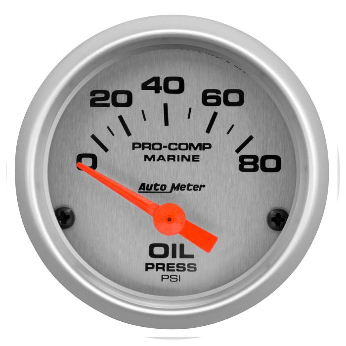 AutoMeter - AutoMeter Marine Electric Oil Pressure Gauge 200744-33