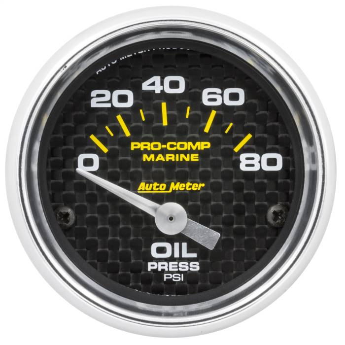 AutoMeter - AutoMeter Marine Electric Oil Pressure Gauge 200744-40