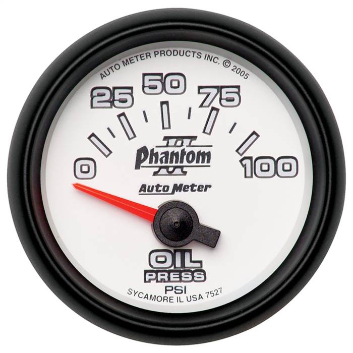 AutoMeter - AutoMeter Phantom II Electric Oil Pressure Gauge 7527