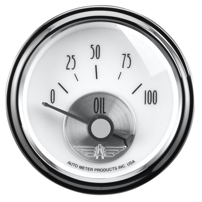 AutoMeter - AutoMeter Prestige Series Pearl Oil Pressure Gauge 2026