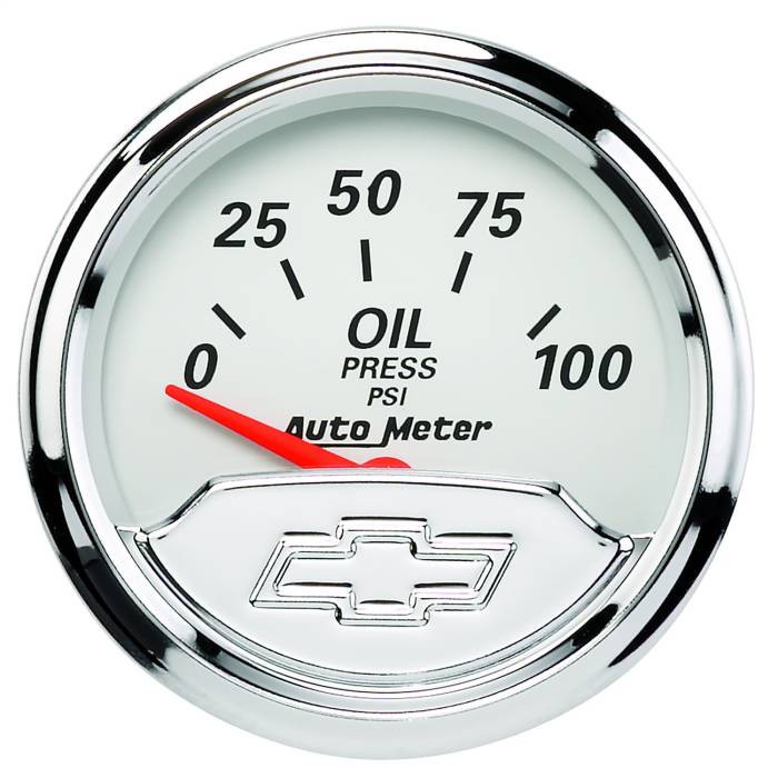 AutoMeter - AutoMeter Chevy Vintage Oil Pressure Gauge 1327-00408