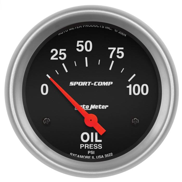 AutoMeter - AutoMeter Sport-Comp Electric Oil Pressure Gauge 3522