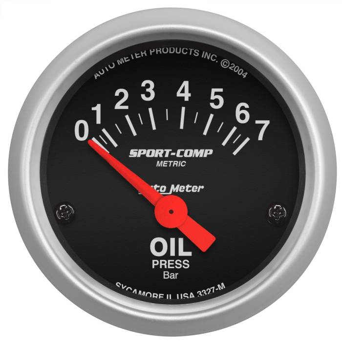 AutoMeter - AutoMeter Sport-Comp Electric Metric Oil Pressure Gauge 3327-M