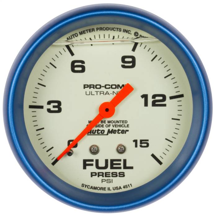 AutoMeter - AutoMeter Ultra-Nite Mechanical Fuel Pressure Gauge 4211