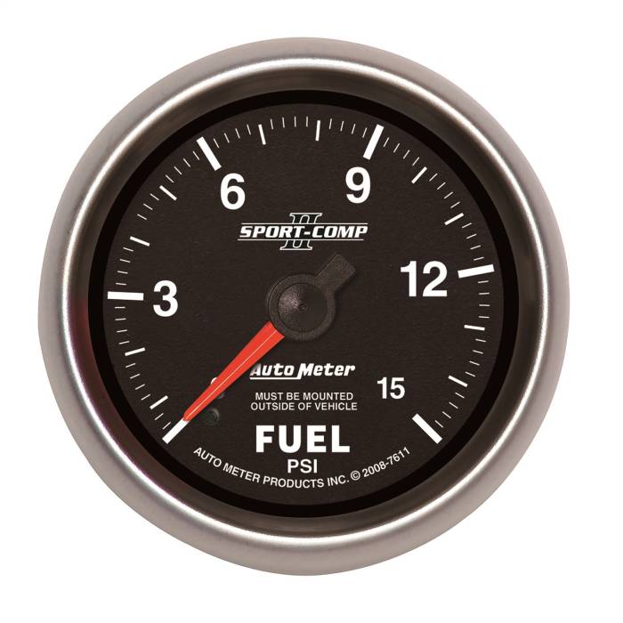 AutoMeter - AutoMeter Sport-Comp II Mechanical Fuel Pressure Gauge 7611