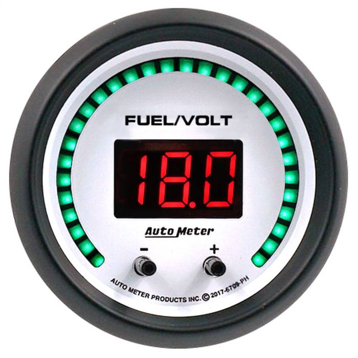 AutoMeter - AutoMeter Phantom Elite Digital Fuel Level/Voltage Gauge 6709-PH