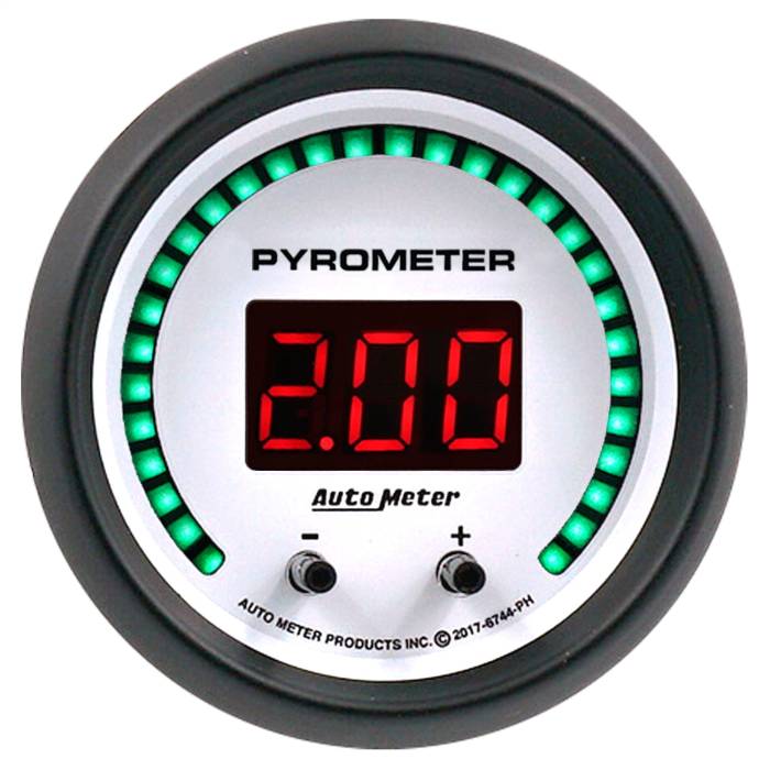 AutoMeter - AutoMeter Phantom Elite Digital Two Channel Pyrometer Gauge Kit 6744-PH