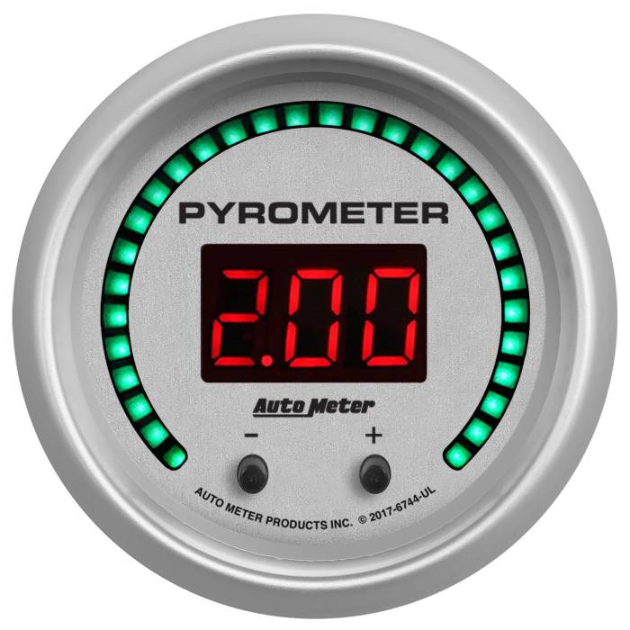 AutoMeter - AutoMeter Ultra-Lite Elite Digital Two Channel Pyrometer Gauge Kit 6744-UL