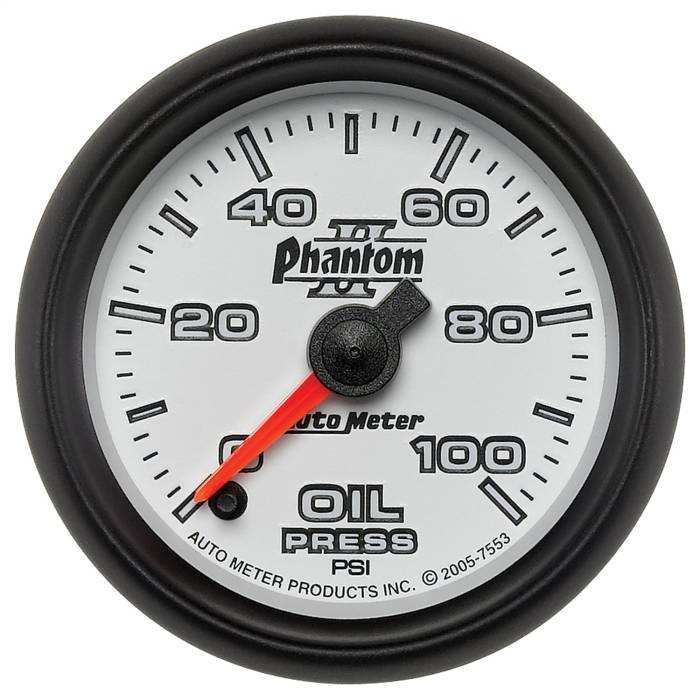 AutoMeter - AutoMeter Phantom II Electric Oil Pressure Gauge 7553