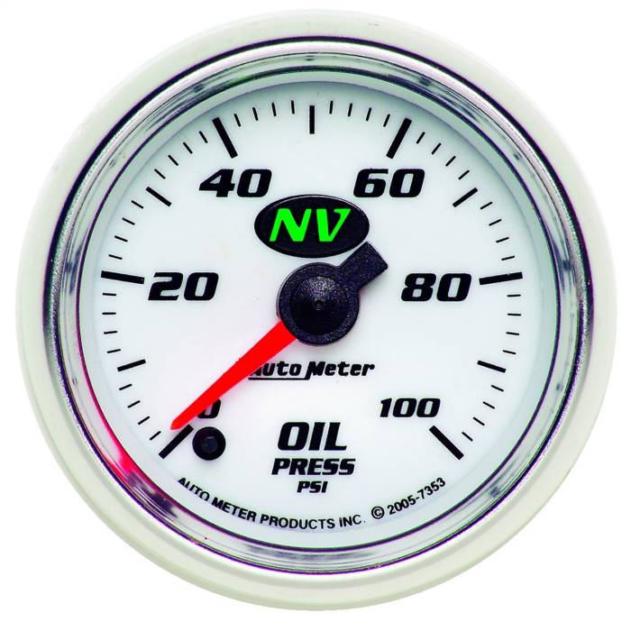 AutoMeter - AutoMeter NV Electric Oil Pressure Gauge 7353
