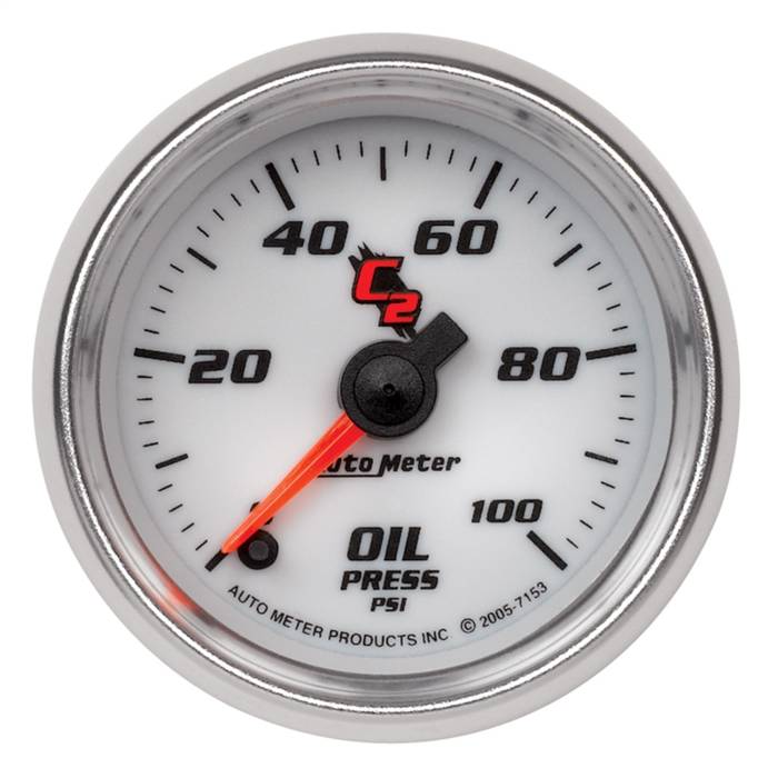 AutoMeter - AutoMeter C2 Electric Oil Pressure Gauge 7153