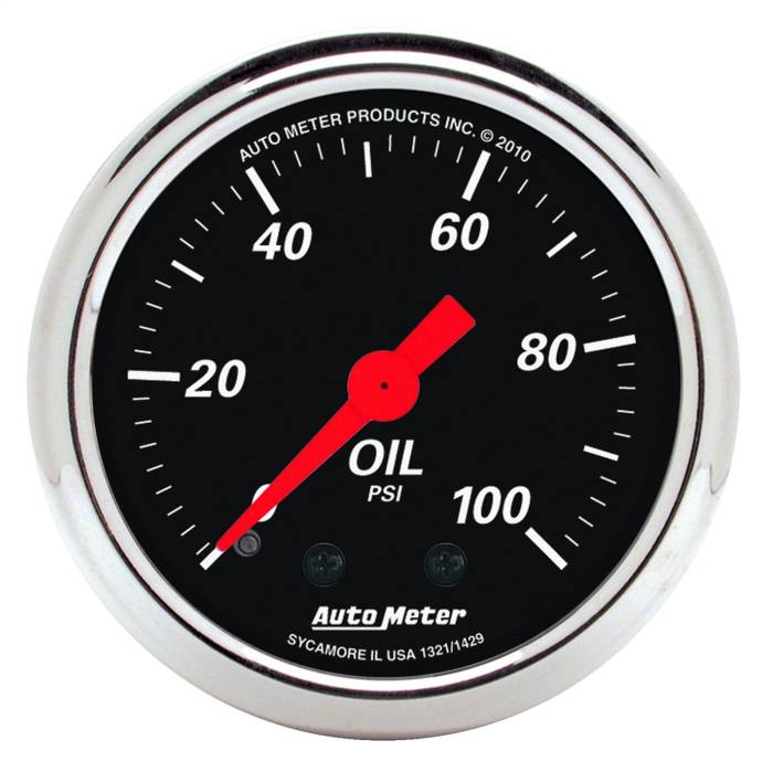AutoMeter - AutoMeter Designer Black Mechanical Oil Pressure Gauge 1429