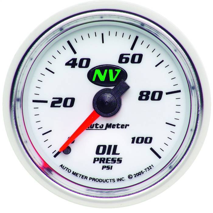 AutoMeter - AutoMeter NV Mechanical Oil Pressure Gauge 7321