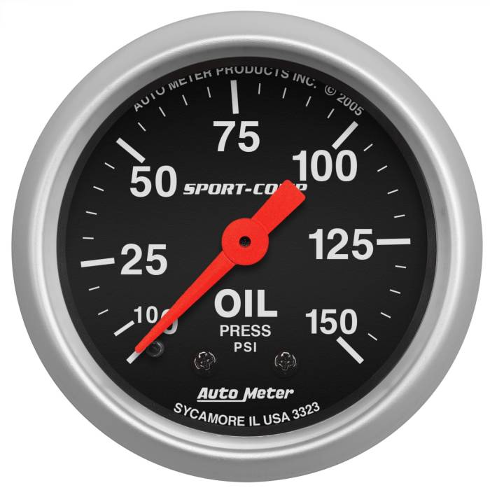 AutoMeter - AutoMeter Sport-Comp Mechanical Oil Pressure Gauge 3323