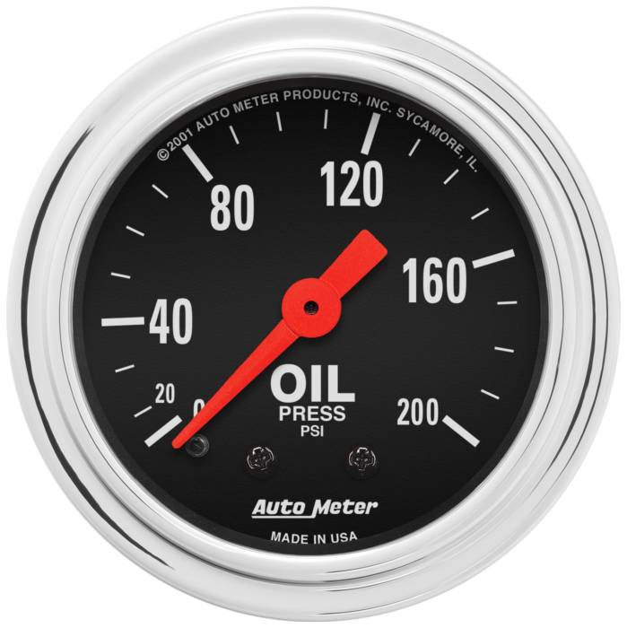 AutoMeter - AutoMeter Traditional Chrome Mechanical Oil Pressure Gauge 2422