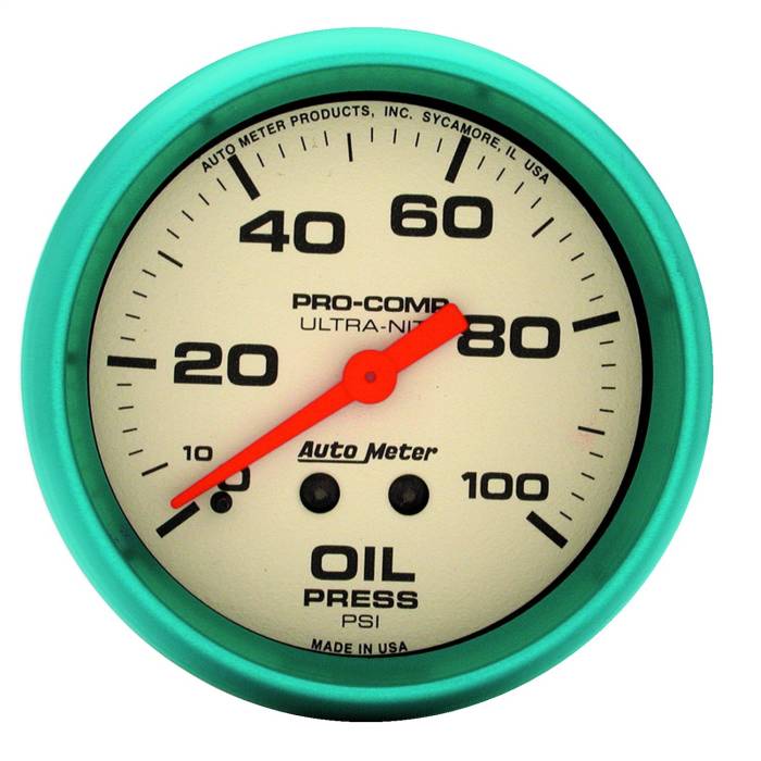 AutoMeter - AutoMeter Ultra-Nite Oil Pressure Gauge 4521