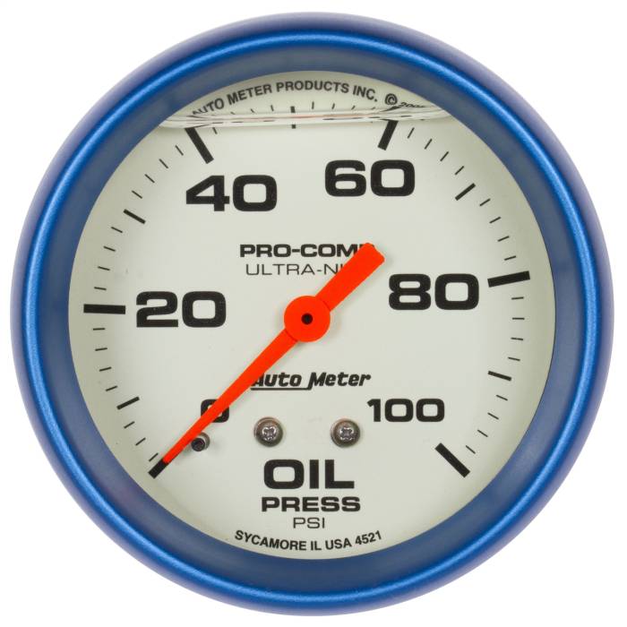 AutoMeter - AutoMeter Ultra-Nite Oil Pressure Gauge 4221