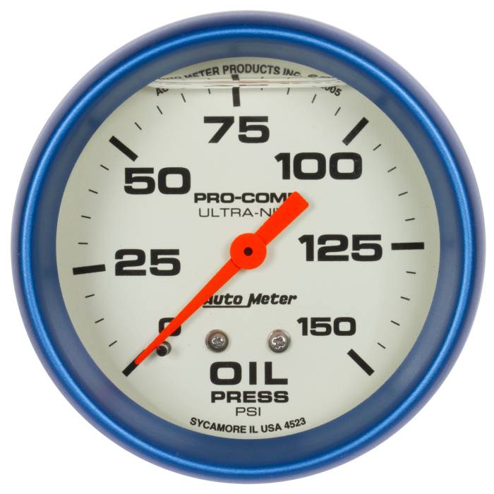 AutoMeter - AutoMeter Ultra-Nite Oil Pressure Gauge 4223
