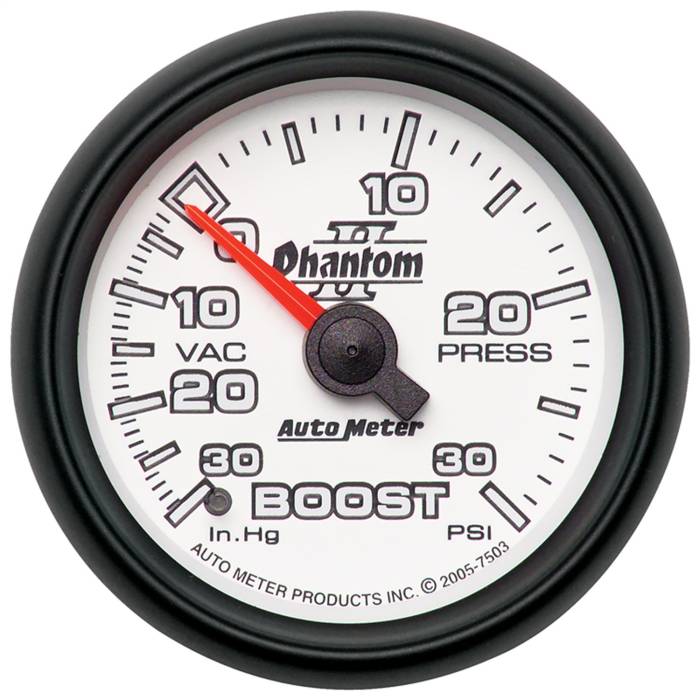 AutoMeter - AutoMeter Phantom II Mechanical Boost/Vacuum Gauge 7503