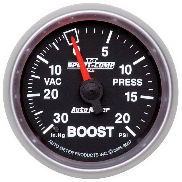 AutoMeter - AutoMeter Sport-Comp II Mechanical Boost/Vacuum Gauge 3607