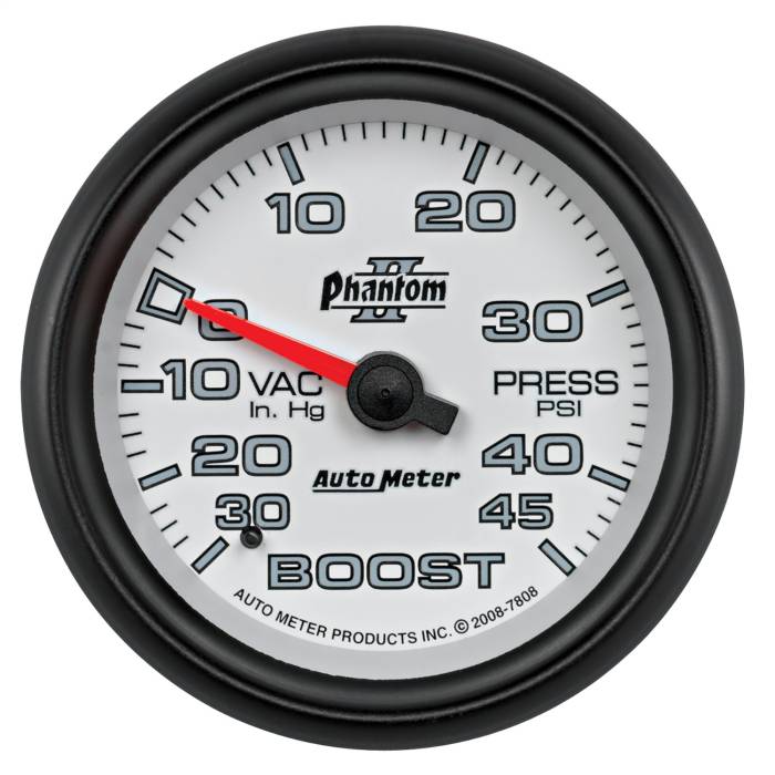 AutoMeter - AutoMeter Phantom II Mechanical Boost/Vacuum Gauge 7808