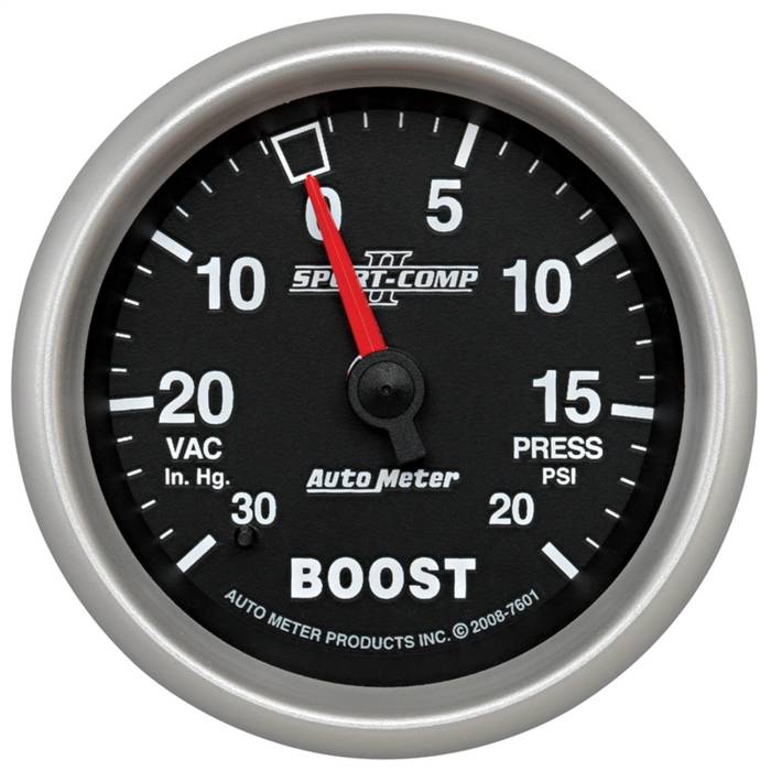 AutoMeter - AutoMeter Sport-Comp II Mechanical Boost/Vacuum Gauge 7601