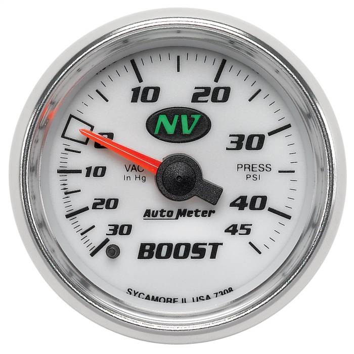 AutoMeter - AutoMeter NV Mechanical Boost/Vacuum Gauge 7308
