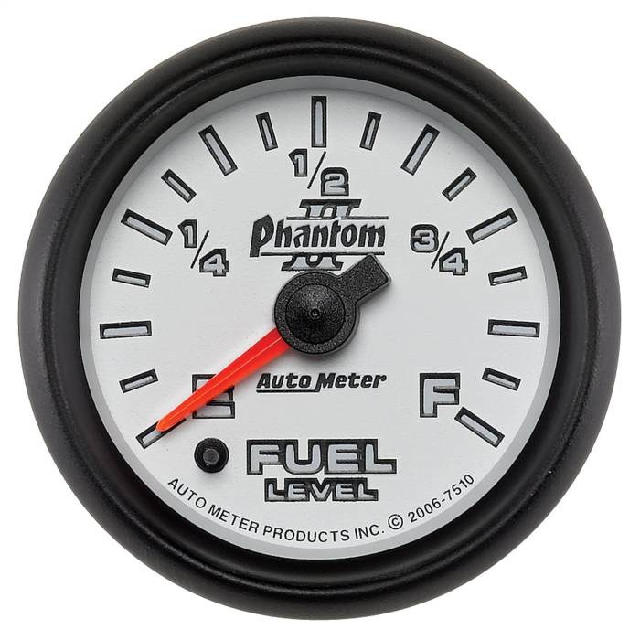 AutoMeter - AutoMeter Phantom II Electric Programmable Fuel Level Gauge 7510