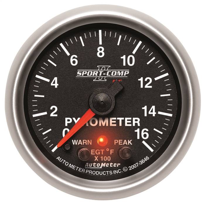 AutoMeter - AutoMeter Sport-Comp II Electric Pyrometer Gauge Kit 3646