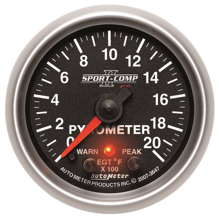 AutoMeter - AutoMeter Sport-Comp II Electric Pyrometer Gauge Kit 3647