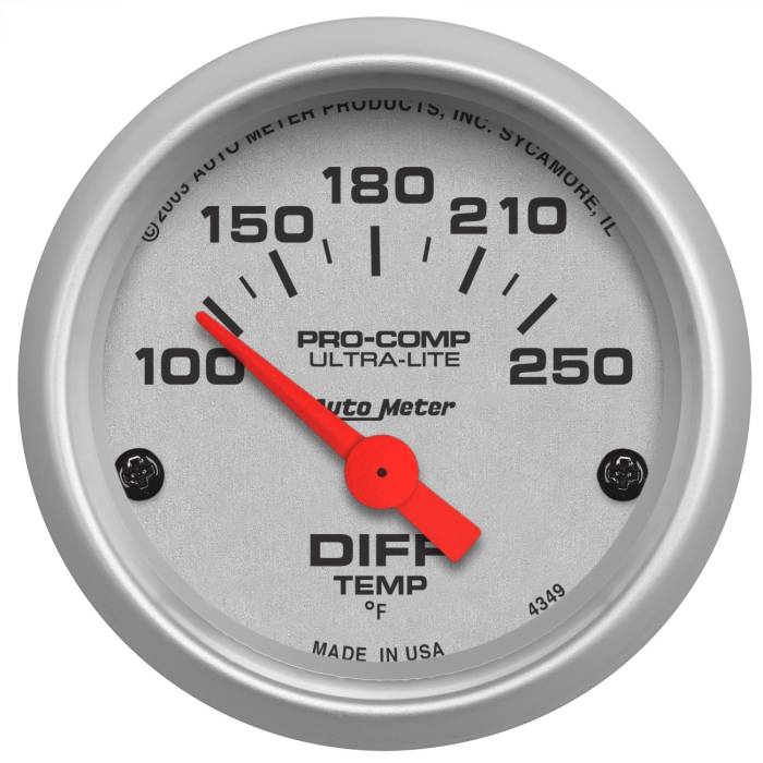 AutoMeter - AutoMeter Ultra-Lite Electric Differential Temperature Gauge 4349