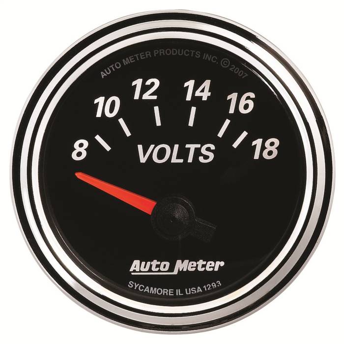 AutoMeter - AutoMeter Designer Black II Voltmeter Gauge 1293