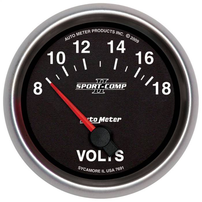 AutoMeter - AutoMeter Sport-Comp II Electric Voltmeter Gauge 7691