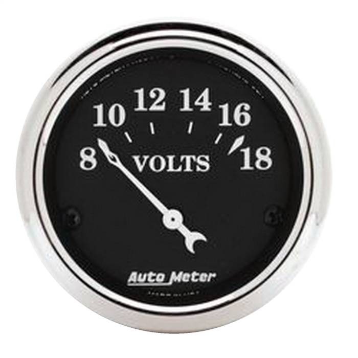 AutoMeter - AutoMeter Old Tyme Black Voltmeter Gauge 1791