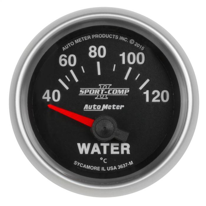 AutoMeter - AutoMeter Sport-Comp II Electric Water Temperature Gauge 3637-M