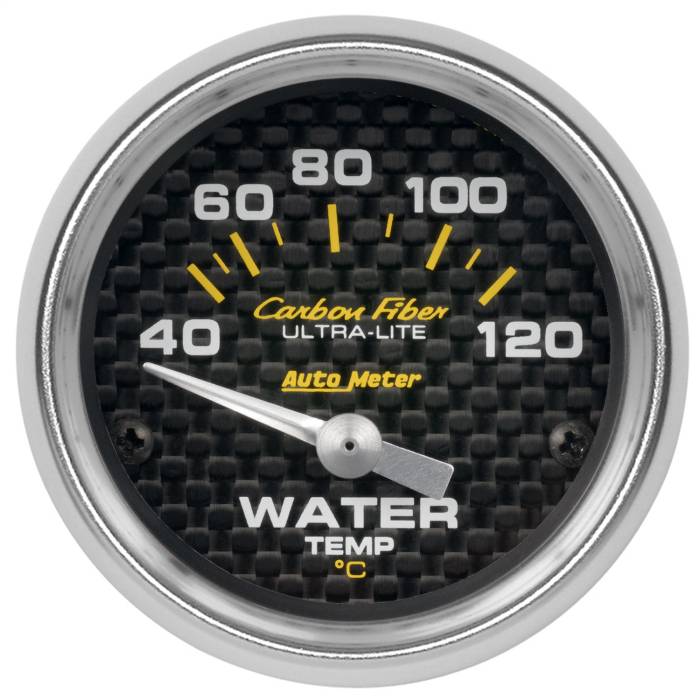 AutoMeter - AutoMeter Carbon Fiber Electric Water Temperature Gauge 4737-M