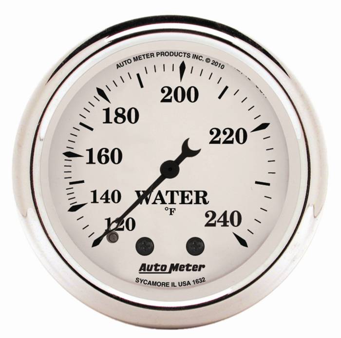 AutoMeter - AutoMeter Old Tyme White Mechanical Water Temperature Gauge 1632