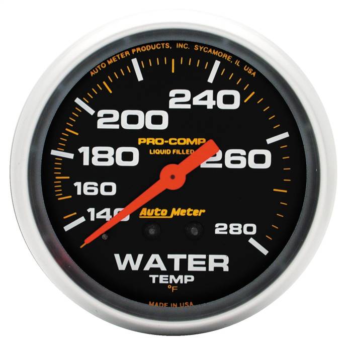 AutoMeter - AutoMeter Pro-Comp Liquid-Filled Mechanical Water Temperature Gauge 5431